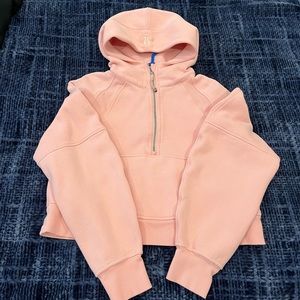 Dew Pink Lululemon Scuba 1/4 zip Hoodie